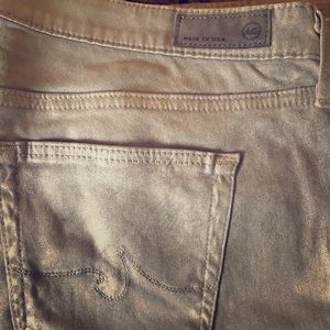 Silver-coated AG Skinny Jeans